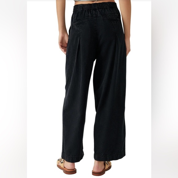 New Free People Lotta Love Black Pants Size 10 - Picture 3 of 11